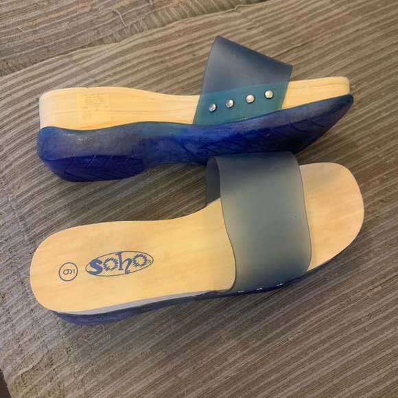 Soho Shoes - Soho Blue Jelly Sandals sz 9